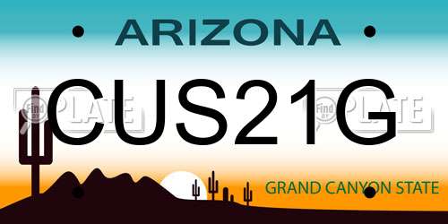 CUS21G Arizona License Plate