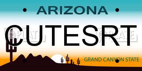 CUTESRT Arizona License Plate