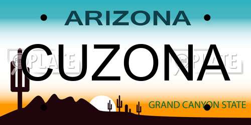 CUZONA Arizona License Plate