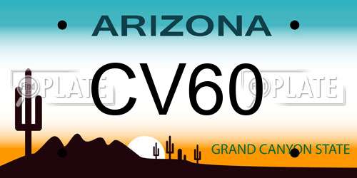 CV60 Arizona License Plate