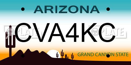 CVA4KC Arizona License Plate