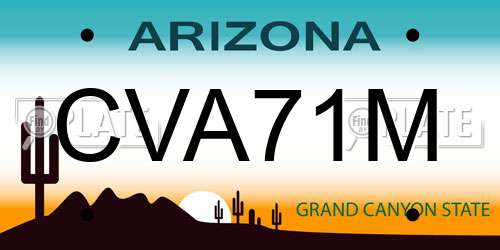 CVA71M Arizona License Plate