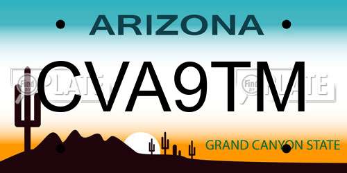 CVA9TM Arizona License Plate