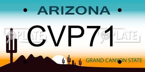 CVP71 Arizona License Plate