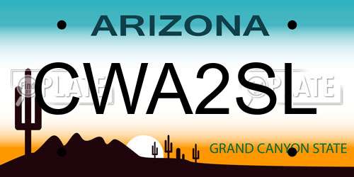 CWA2SL Arizona License Plate
