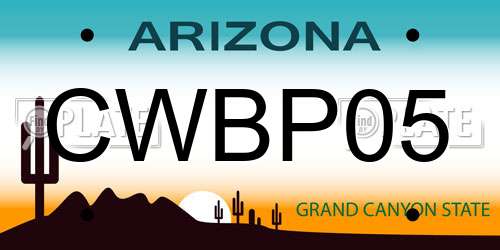 CWBP05 Arizona License Plate