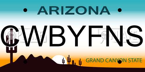 CWBYFNS Arizona License Plate