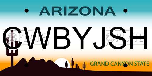 CWBYJSH Arizona License Plate
