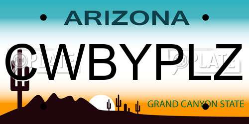 CWBYPLZ Arizona License Plate