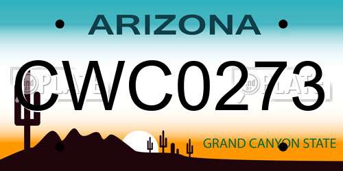 CWC0273 Arizona License Plate