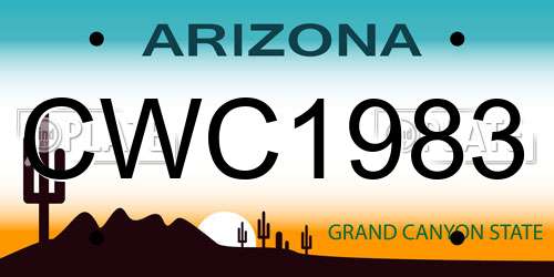 CWC1983 Arizona License Plate