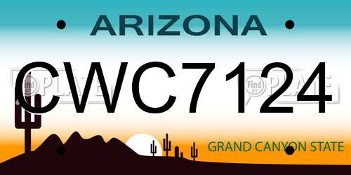 CWC7124 Arizona License Plate