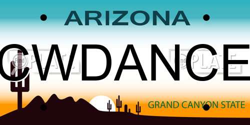 CWDANCE Arizona License Plate