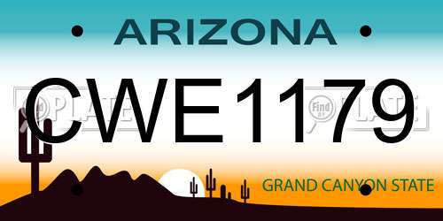 CWE1179 Arizona License Plate