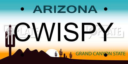 CWISPY Arizona License Plate