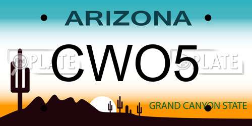 CWO5 Arizona License Plate