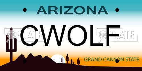 CWOLF Arizona License Plate