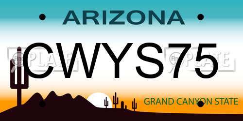 CWYS75 Arizona License Plate