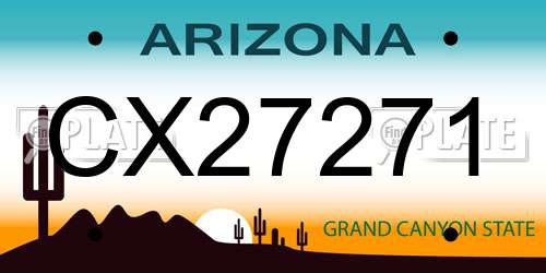 CX27271 Arizona License Plate