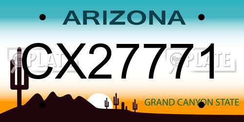 CX27771 Arizona License Plate