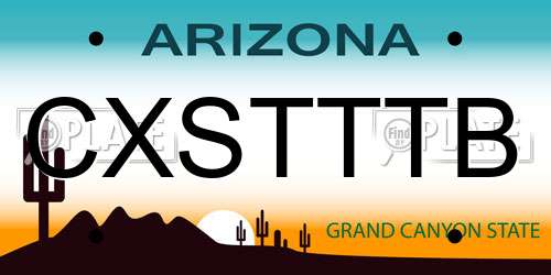 CXSTTTB Arizona License Plate