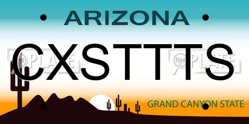 CXSTTTS Arizona License Plate
