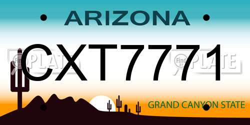 CXT7771 Arizona License Plate