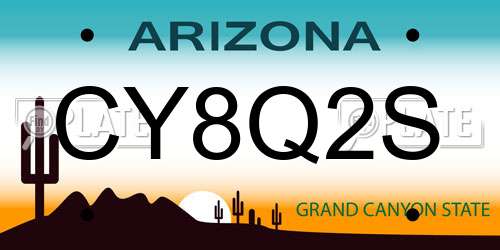 CY8Q2S Arizona License Plate