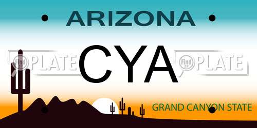 CYA Arizona License Plate