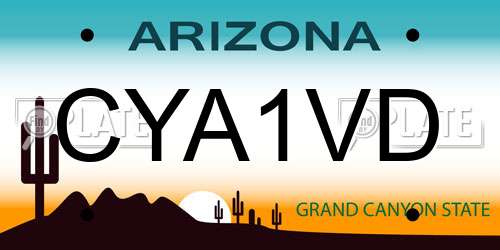 CYA1VD Arizona License Plate