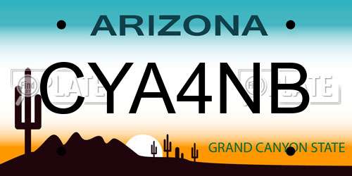 CYA4NB Arizona License Plate