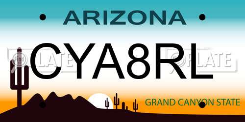 CYA8RL Arizona License Plate