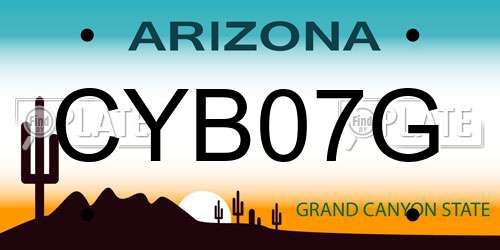 CYB07G Arizona License Plate