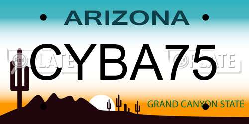 CYBA75 Arizona License Plate