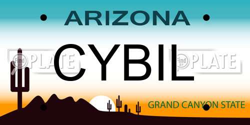 CYBIL Arizona License Plate