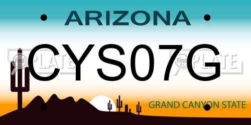 CYS07G Arizona License Plate