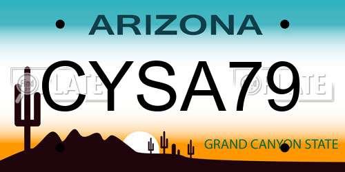 CYSA79 Arizona License Plate