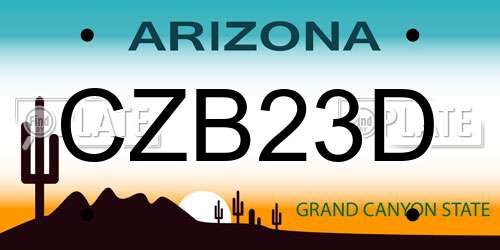 CZB23D Arizona License Plate