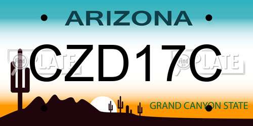 CZD17C Arizona License Plate