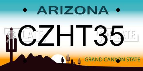 CZHT35 Arizona License Plate