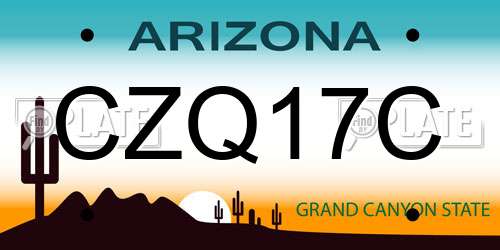 CZQ17C Arizona License Plate