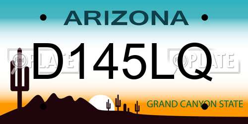 D145LQ Arizona License Plate