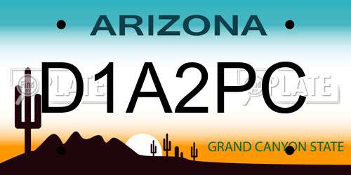 D1A2PC Arizona License Plate