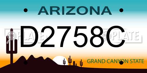 D2758C Arizona License Plate