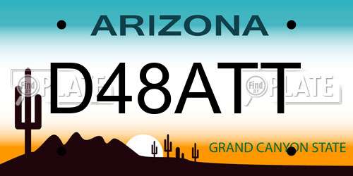 D48ATT Arizona License Plate
