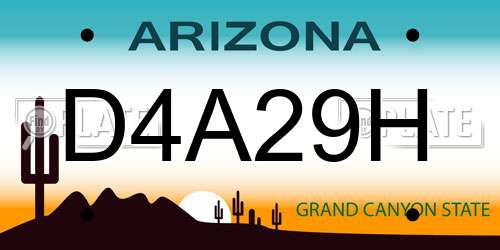 D4A29H Arizona License Plate