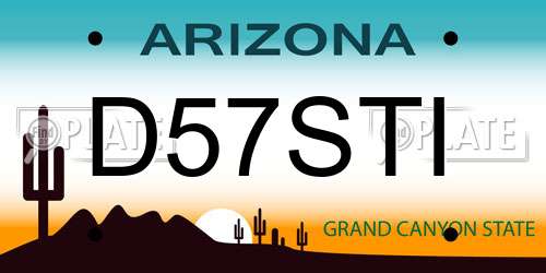 D57STI Arizona License Plate