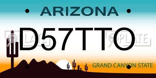 D57TTO Arizona License Plate