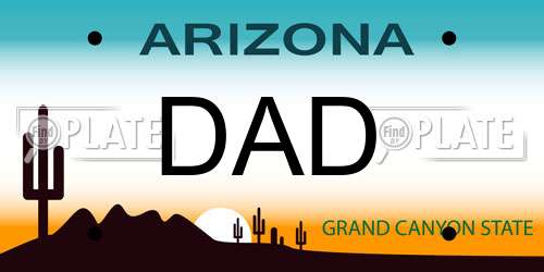 DAD Arizona License Plate