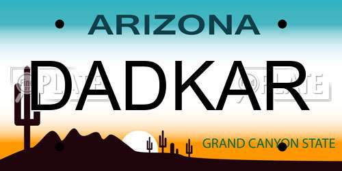 DADKAR Arizona License Plate